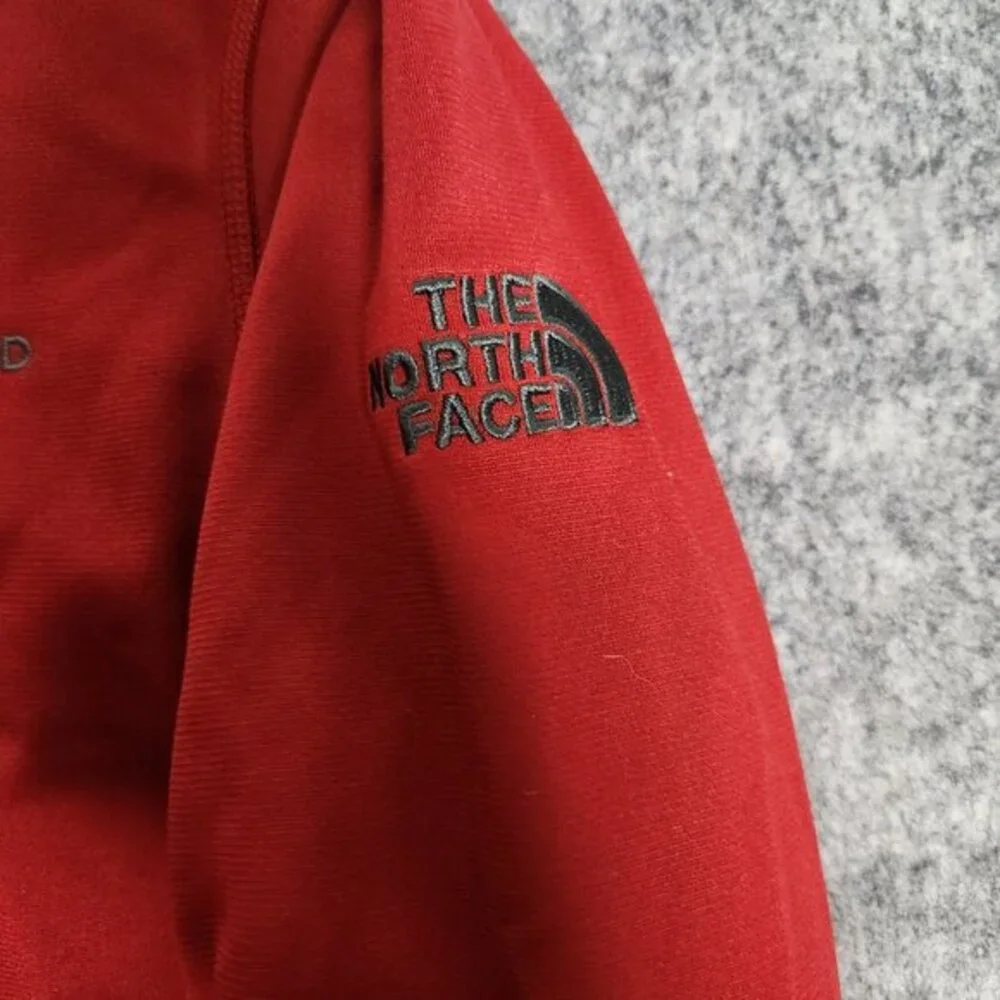The North Face Sweatshirt Men L Red Quarter Zip Long Sleeve Pullover Activewear‎